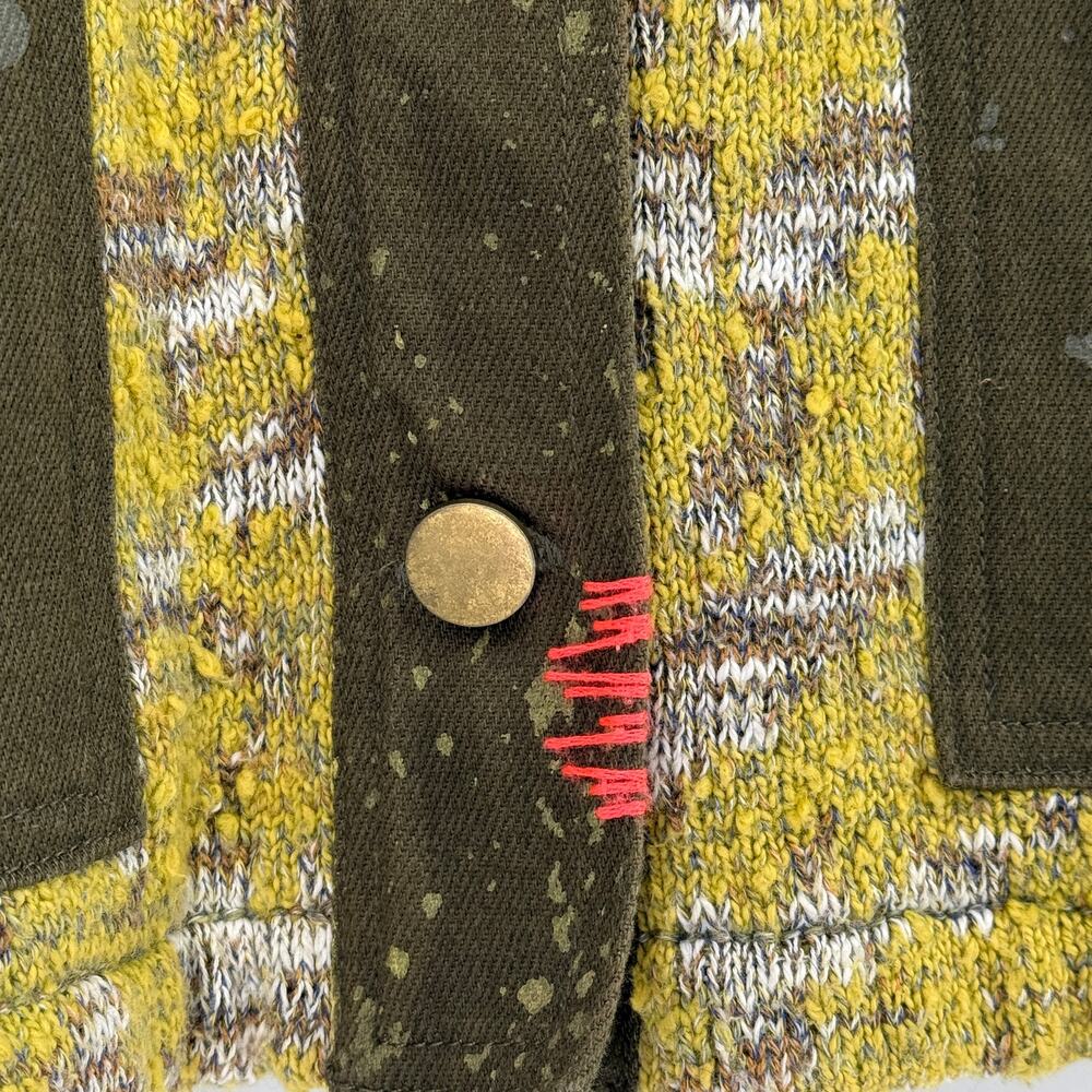 Pilcro Anthropologie Phoenix Knit Jacket Embroidered Sequin Bird Size Small - Picture 4 of 11